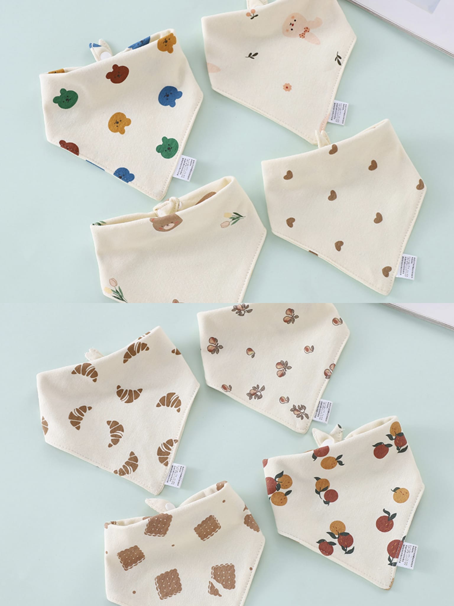 EM 100% Cotton Triangle Bibs